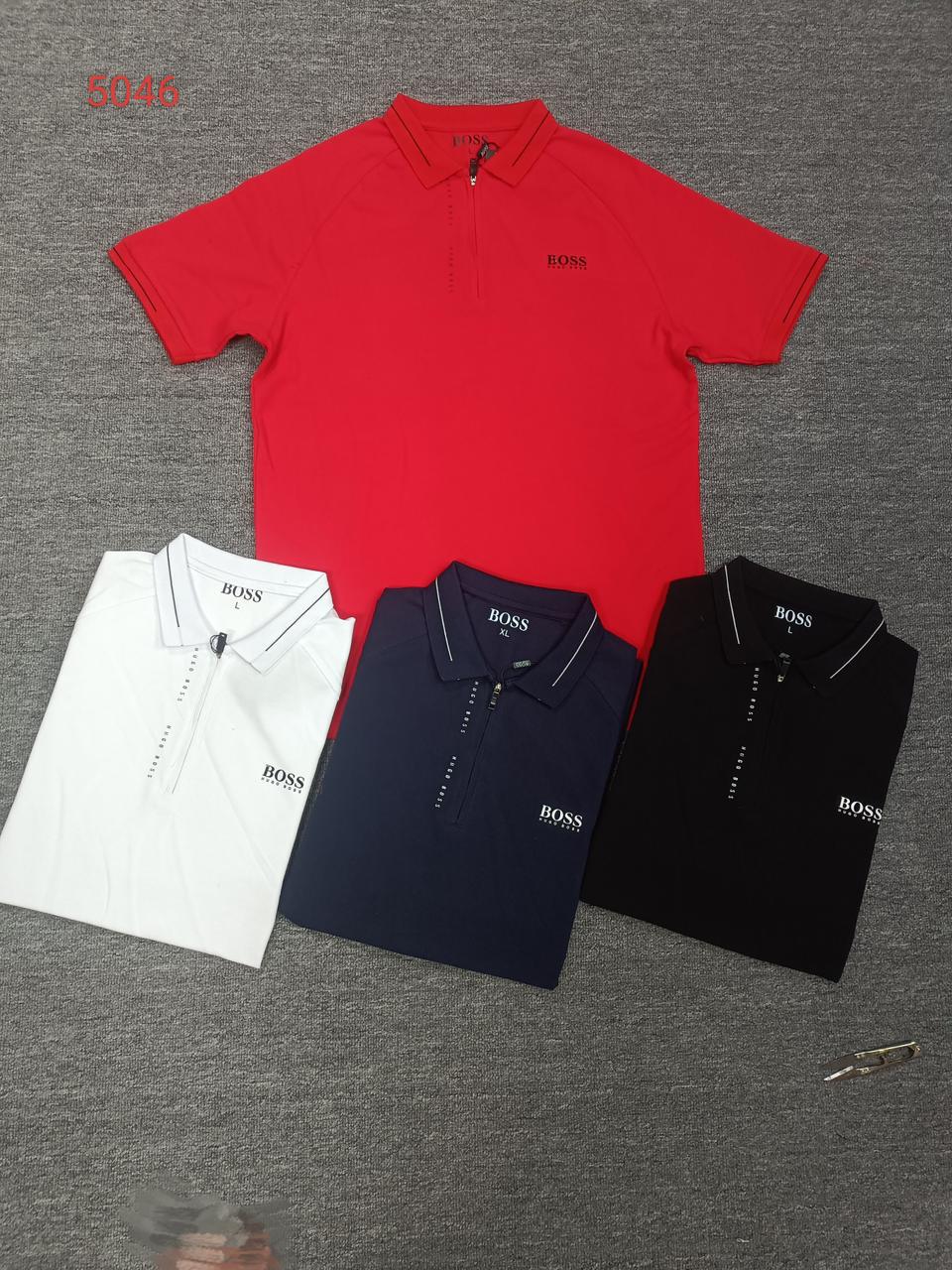 BOSS 5046 Men's Premium Zipper Polo Shirt