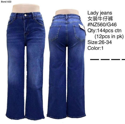 Women's Classic Wide-Leg High Waist Jeans – NZ560/G46