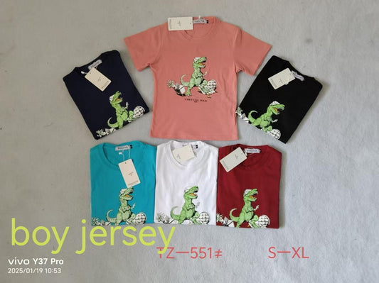 Boys’ Dino Soccer T-Shirts – “Virtual Rex” Design |