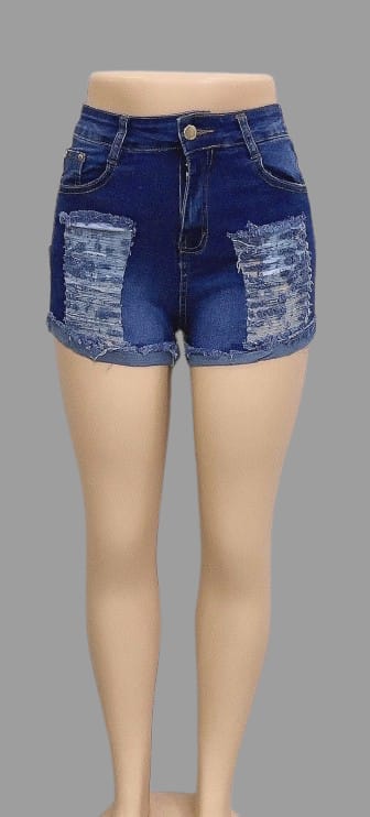 Women’s High-Waist Distressed Denim Shorts – Trendy Summer Style