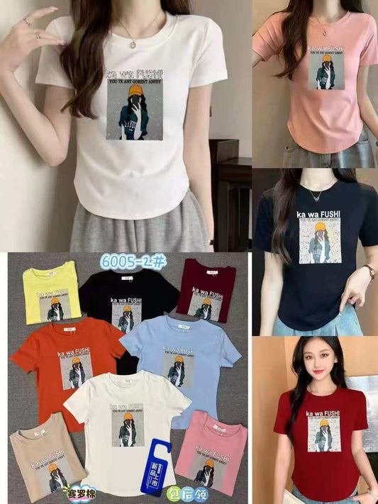 "Ka Wa FUSHI" Graphic Cotton Tees