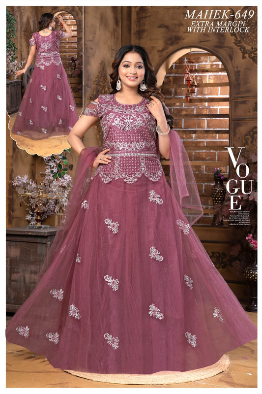 Mahek-649 Designer Embroidered Gown | Women’s Party Wear