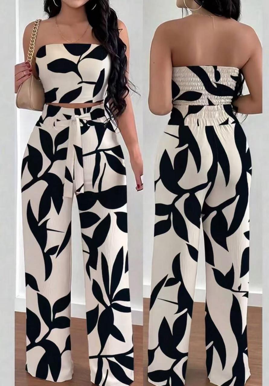 White and Black Jumpsuit