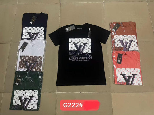 Men’s Designer-Inspired Monogram Print T-Shirt – Casual Streetwear