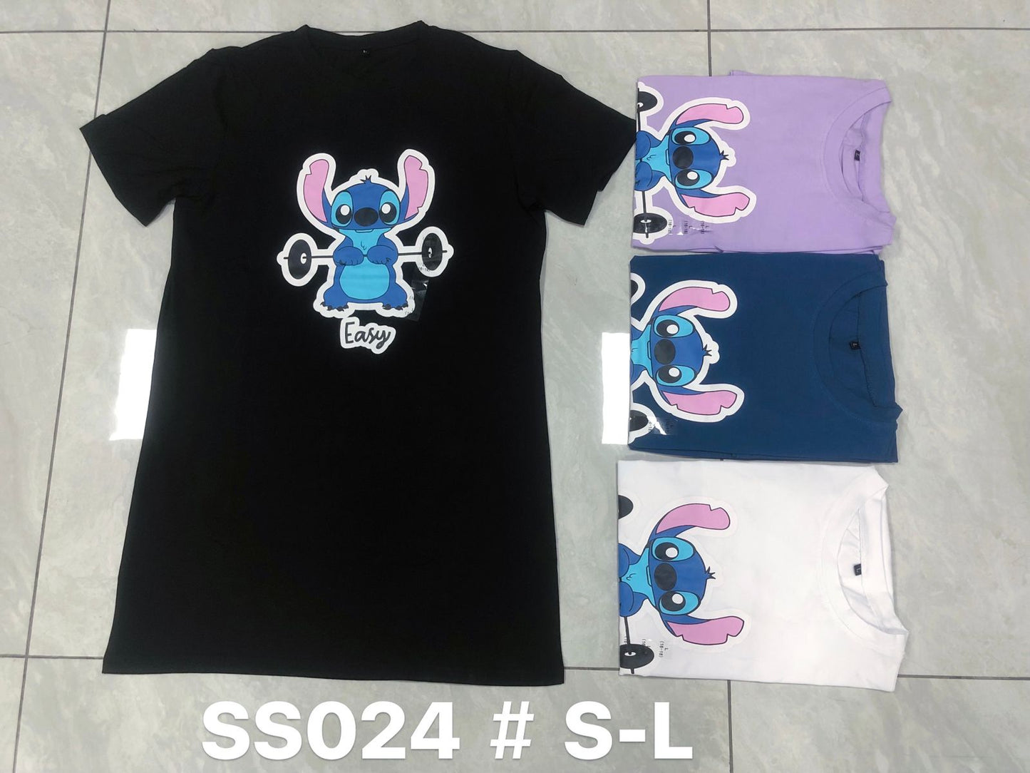 Stitch Cartoon Fitness T-Shirt – Cute & Casual Graphic Tee (SS024)