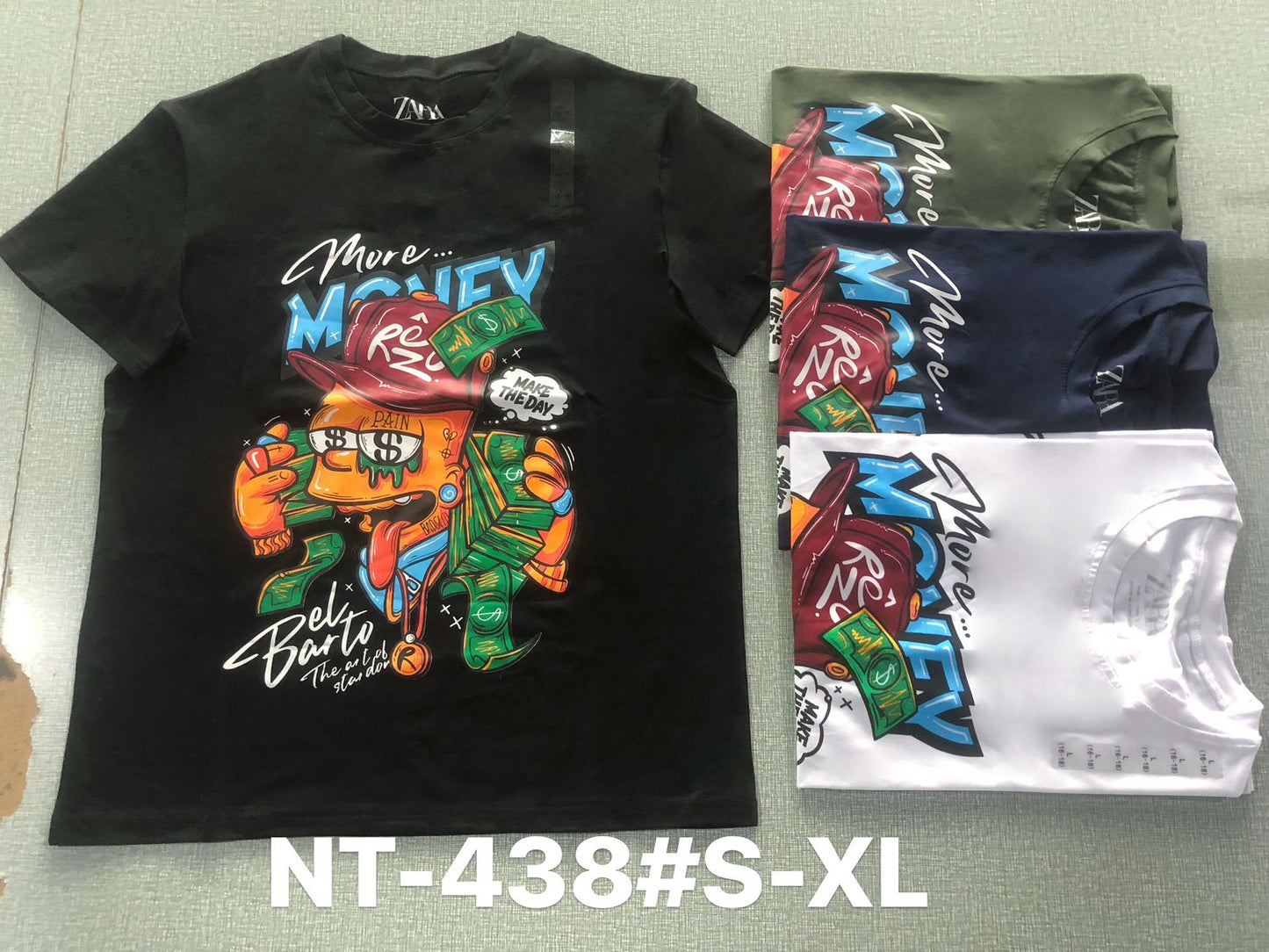 Graphic Print Round Neck T-Shirt NT-438