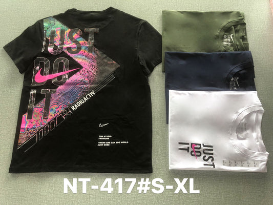 NT-417# Just Do It Graphic Printed T-Shirt for Men & Women