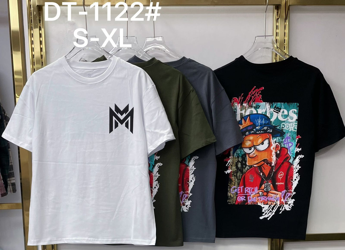 DT-1122# Street Graphic Cartoon Printed T-Shirt