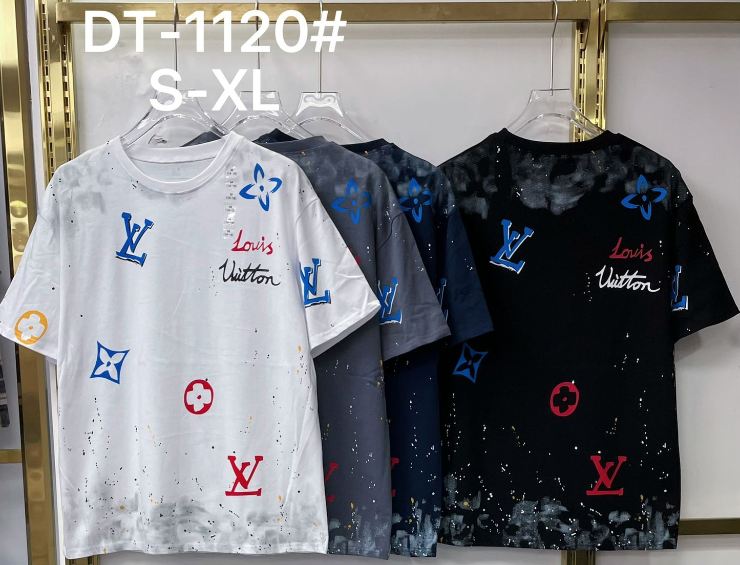 DT-1120# Louis Vuitton Inspired Designer Print T-Shirt