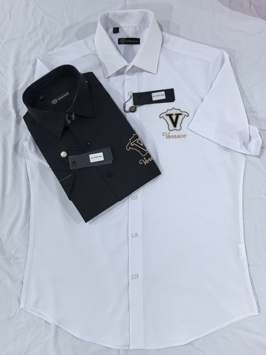 Versace Embroidered Formal Shirt – Premium Collection (S–XL)