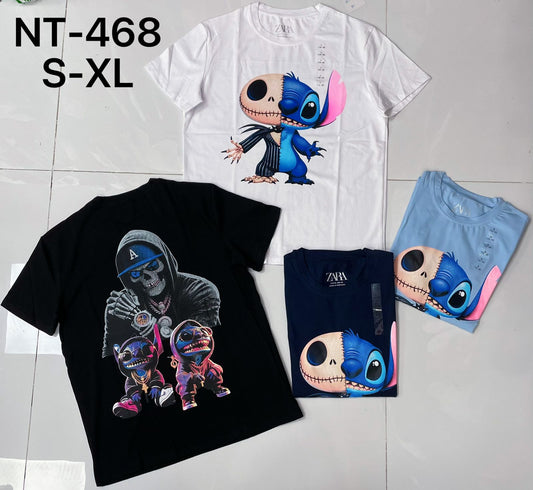 NT-468 | Trendy Cartoon Graphic T-Shirt
