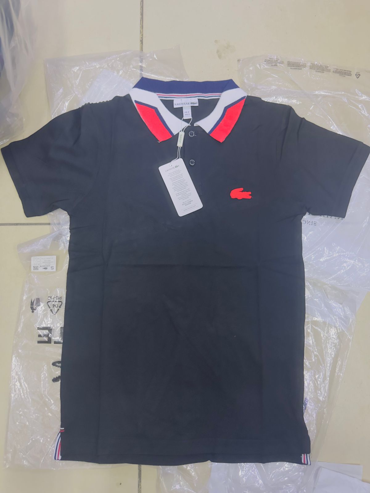 Premium Contrast-Collar Croc Polo