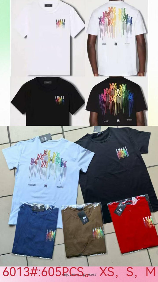 AMIRI Rainbow Drip Logo T-Shirt