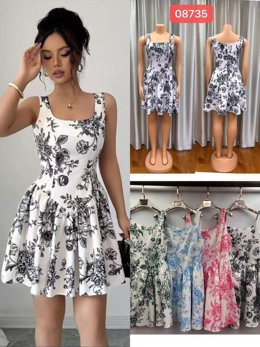 Floral Printed Fit & Flare Dress