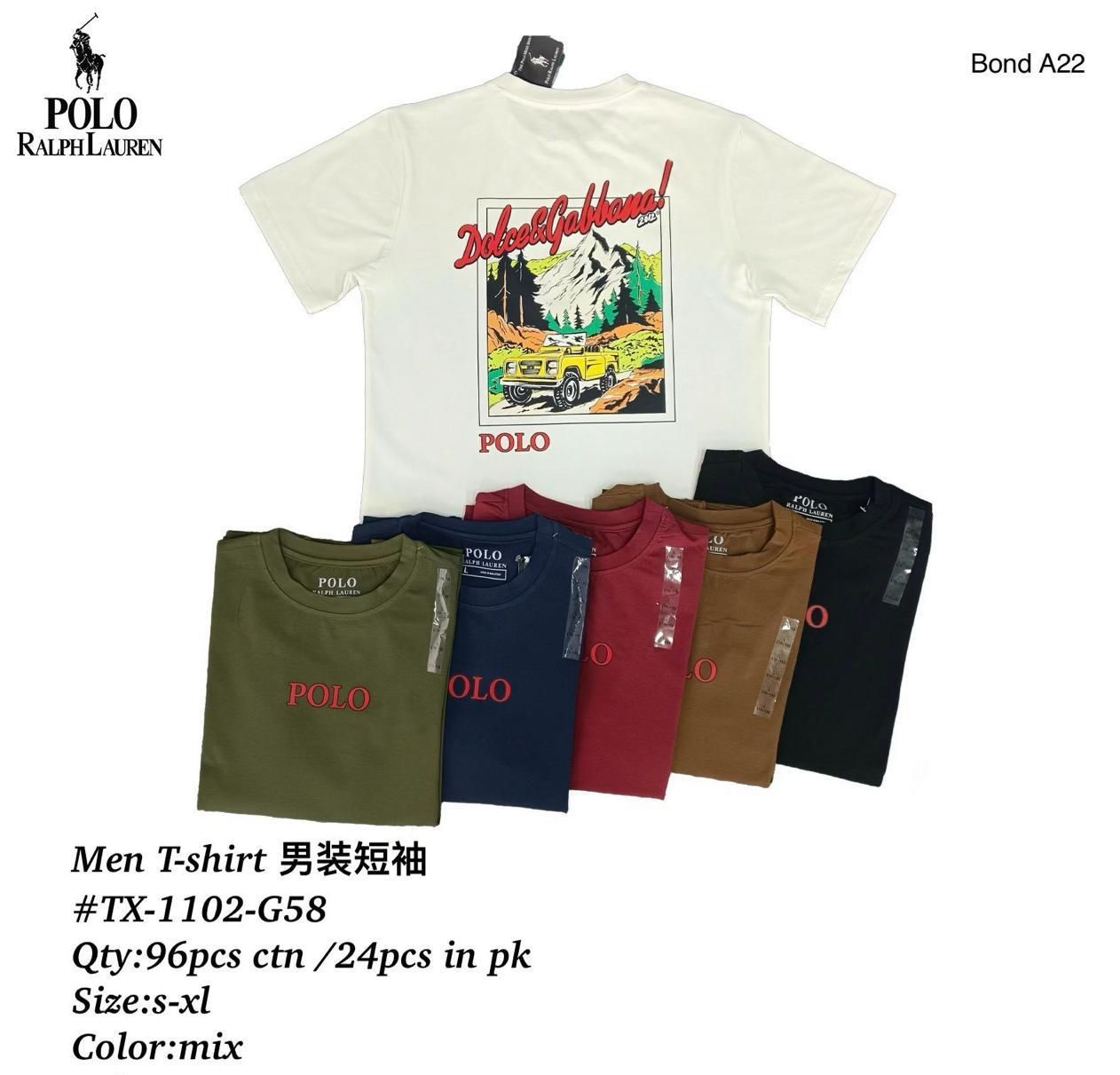 Polo Ralph Lauren Men’s Graphic Back Print T-Shirt – Bond A22