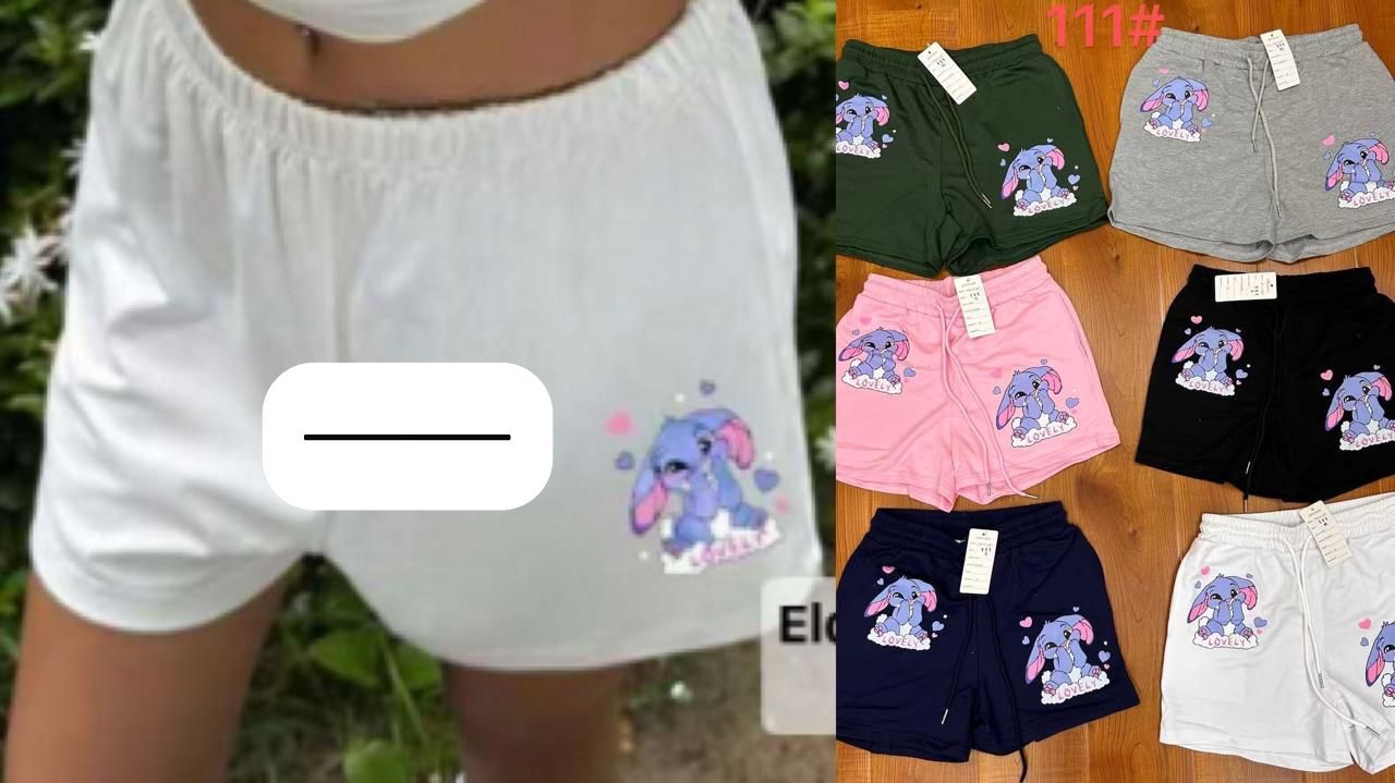 Cute Cartoon Print Casual Shorts