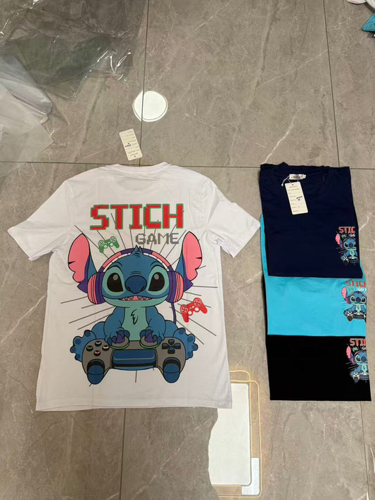 Stitch Gaming Graphic Oversized T-Shirt