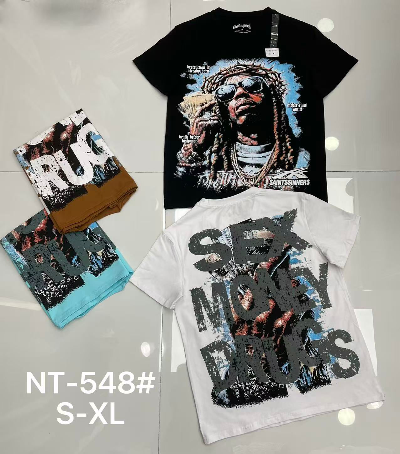 SaintsSinners Graphic Print T-Shirt | NT-548