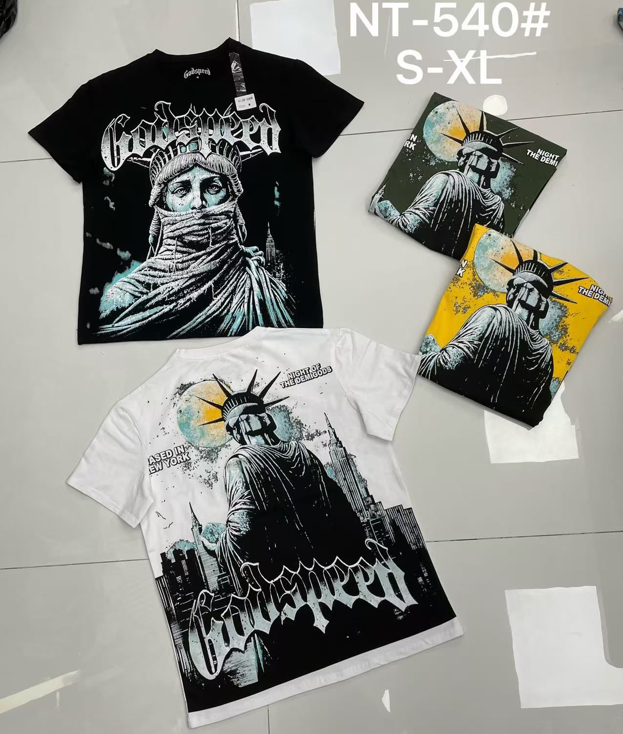 Godspeed Night of the Demigods Statue of Liberty T-Shirt