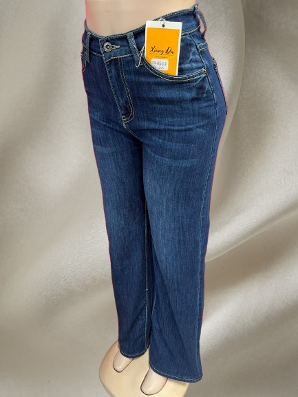 Classic Straight-Leg Mid-Wash Jeans