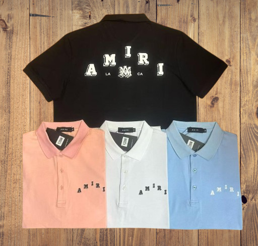 Amiri Varsity Logo Polo Tee – Classic Streetwear