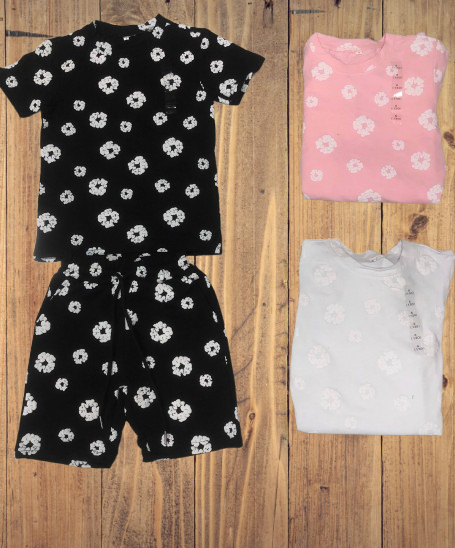 Kids Floral T-Shirt & Shorts Set – X-816