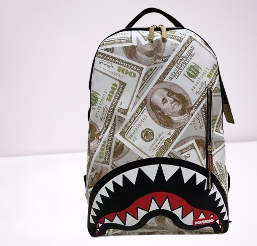Sprayground Money Print Shark Mouth Backpack