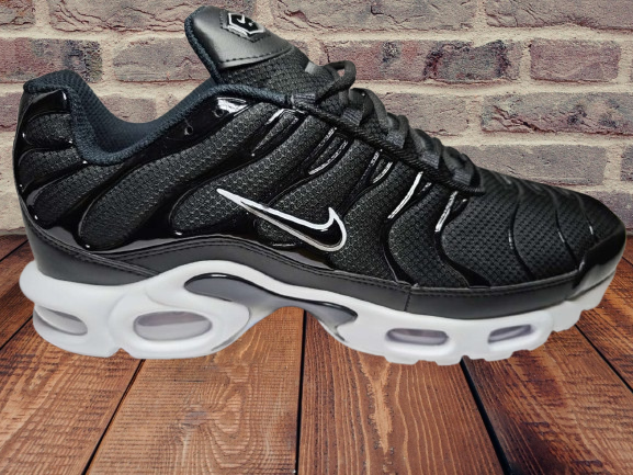 Men’s Black Air Max Sneakers with White Sole