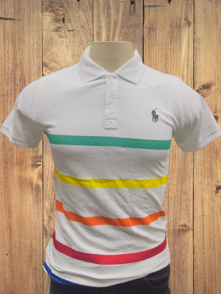 Men’s Rainbow Stripe Polo
