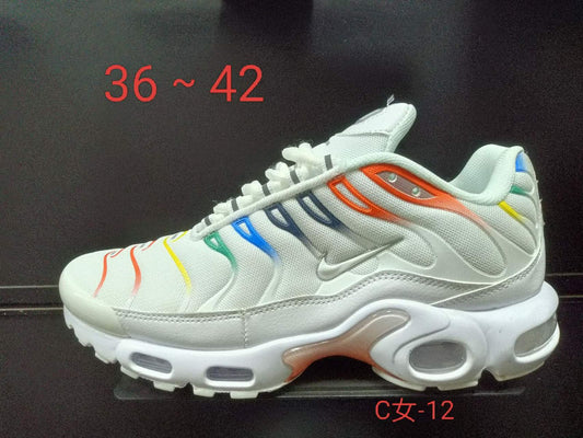 C-12 | White Rainbow Air Max Style Sneakers
